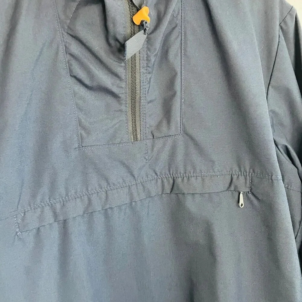 Vintage Woolrich Size Small Unisex Jacket - Navy Hooded Toggle Zipper Pullover - Picture 2 of 9